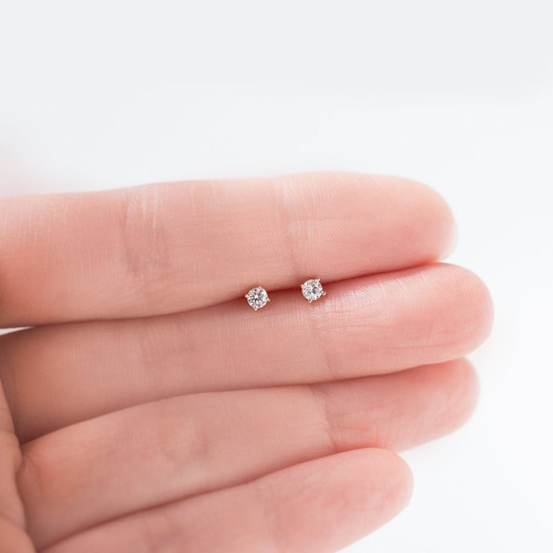 Super Tiny Micro Diamond Earring Nose Stud 1.2mm 1.7mm 2.2mm Dainty Gold  Silver Crystal Stud - Etsy UK | Diamond earrings studs, Stud earrings, Diamond  earrings